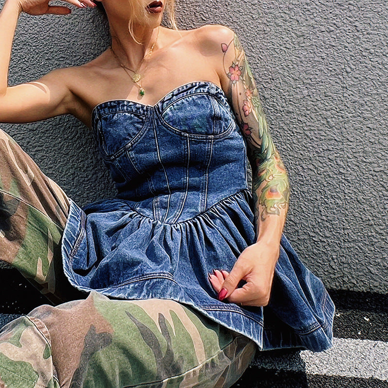 Overall Denim Top